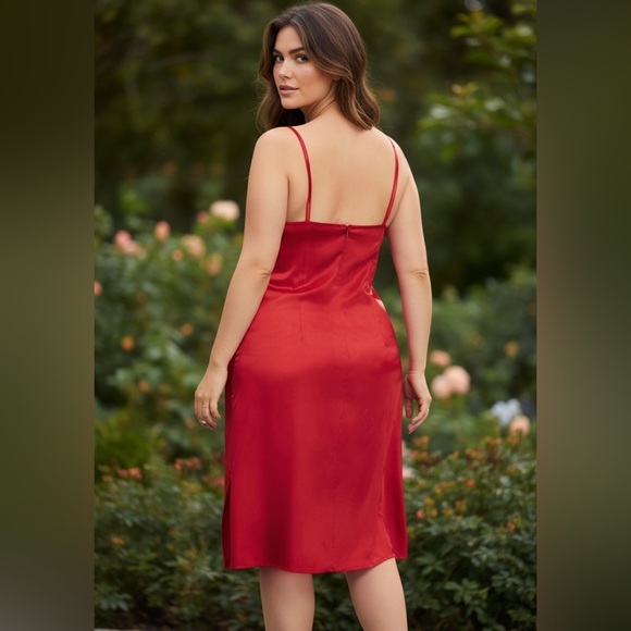 NEW•1X-3X•SUGARED + BRONZED RENEE PLUS RED SATIN SHOWSTOPPER - Picture 6 of 7